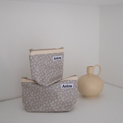 Aeiou Basic Pouch (M size) Tiny Wild Flower Violet Aeiou  DKshop