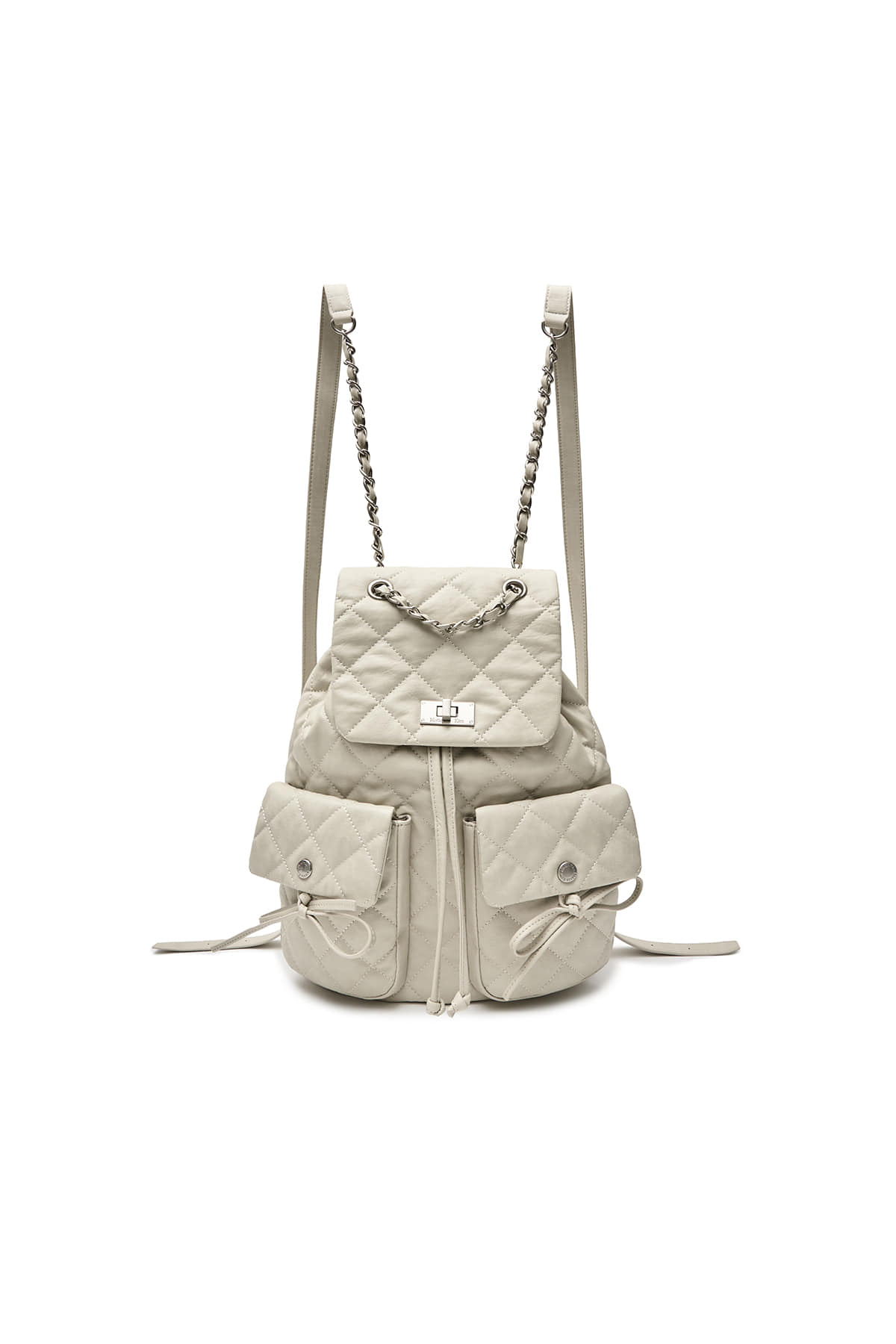 Matin Kim DOUBLE POCKET QUILTING BACKPACK