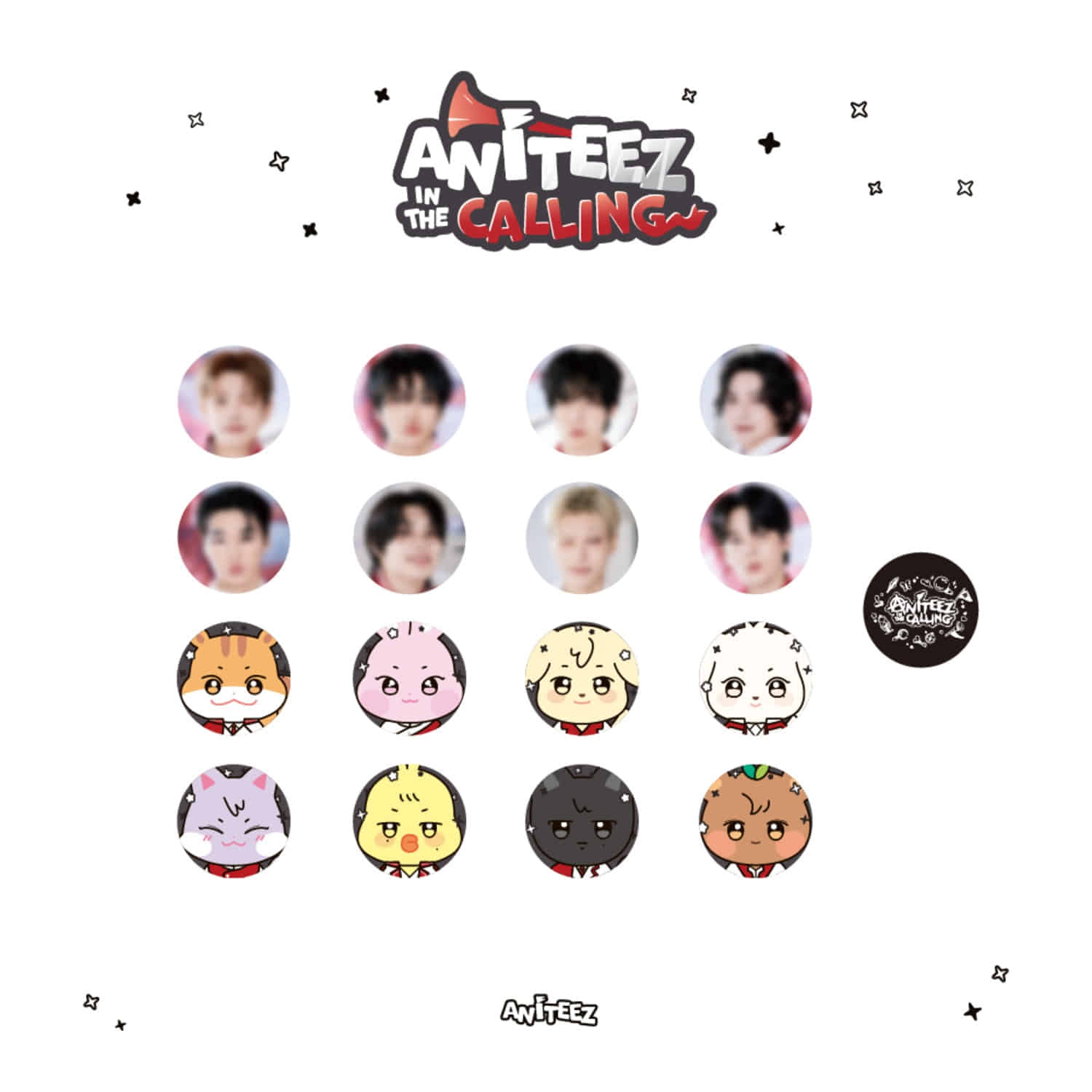 [PRE-ORDER] ATEEZ - [ANITEEZ IN THE CALLING] RANDOM CAN BADGE ATEEZ  DKshop