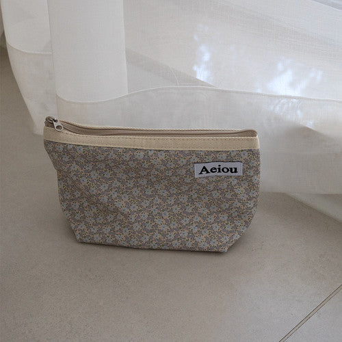 Aeiou Basic Pouch (L size) Tiny Wild Flower Violet Aeiou  DKshop