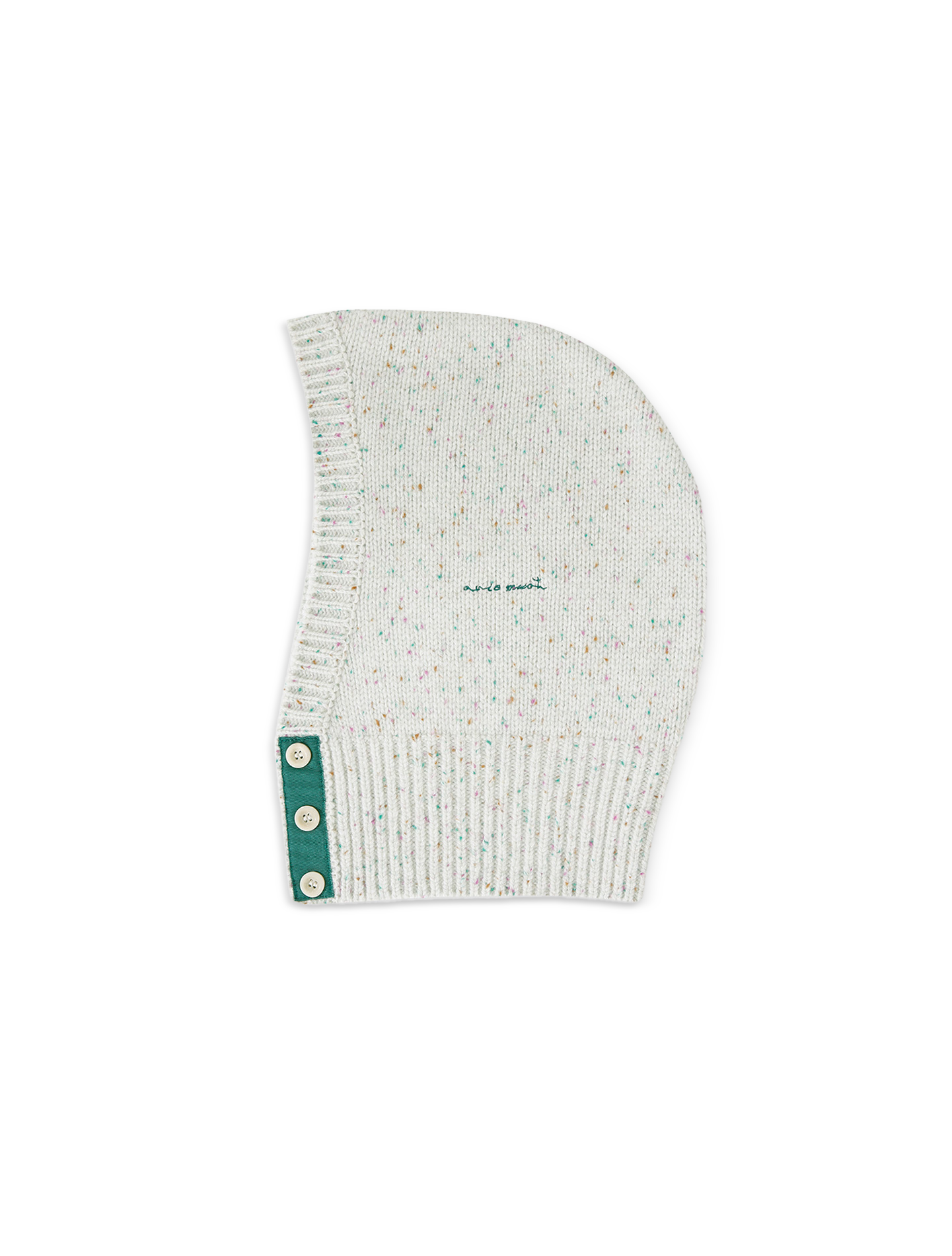 Avie muah Color-Block Button Wool Balaclava Avie muah  DKshop