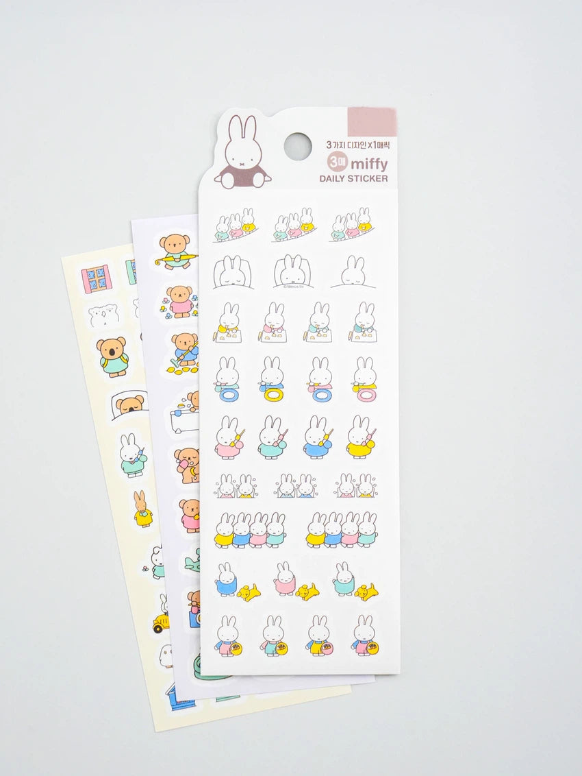 DAISO Miffy Daily Stickers (3 Sheets) DAISO  DKshop