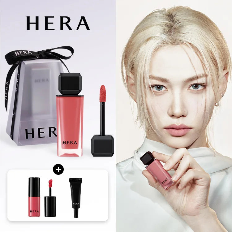 [Felix Pick] HERA SENSUAL POWDER MATTE LIQUID + Cat Keychain + Pink Hazle Lip Pencil HERA  DKshop