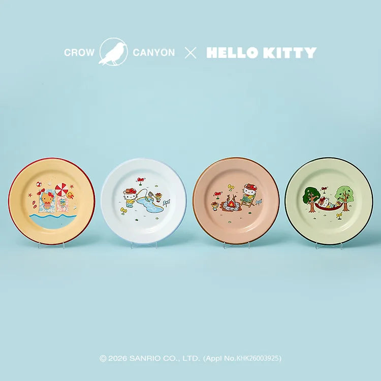 [CROW X HELLO KITTY] Small Square Tray CROW CANYON  DKshop