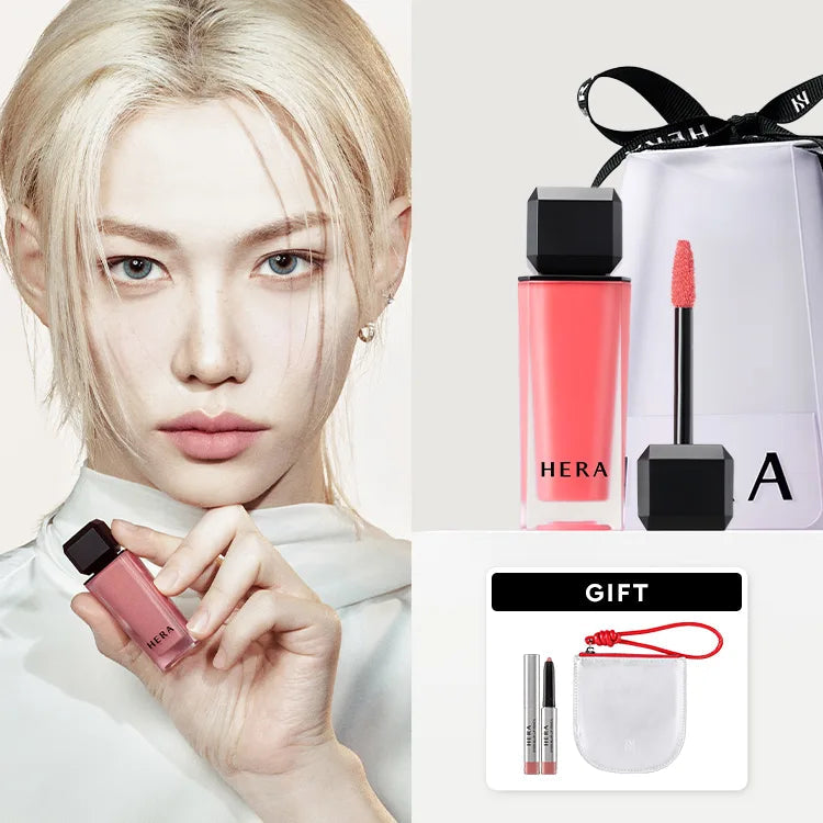 [Felix Pick] HERA SENSUAL POWDER MATTE LIQUID + Pink Haze Lip Pencil + Mini Strap Pouch HERA  DKshop