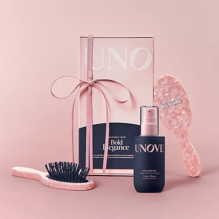 UNOVE Silk Essence + Paddle Hair Brush Set UNOVE  DKshop