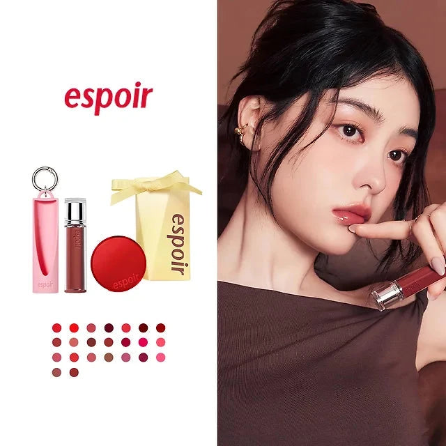 [Mini Cushion Gift] Espoir Couture Lip Tint Glaze (+ Tint Keyring & Mini Cushion) Espoir  DKshop