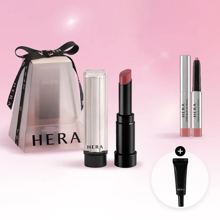 HERA SENSUAL TINTED SHINE STICK + Pink Hazle Lip Pencil + Lip Serum Mini HERA  DKshop