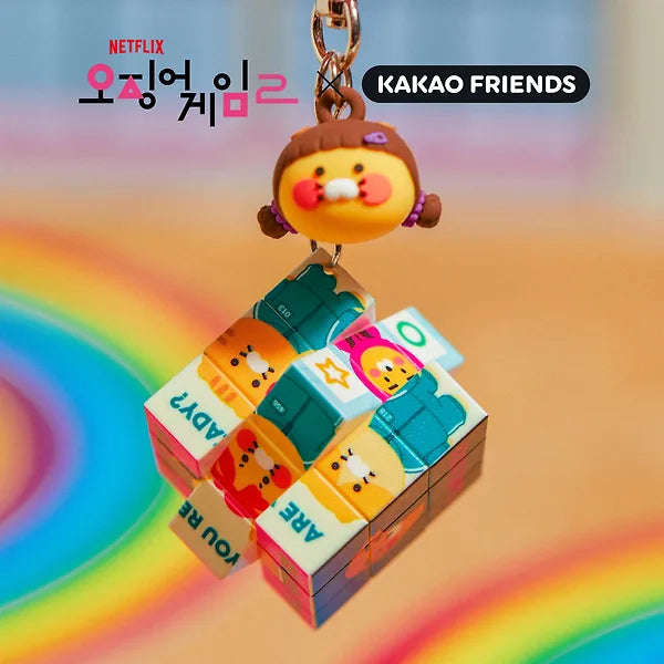 [Squid Game X Kakao Friends] Cube Keyring (Ryan & Chunsik)