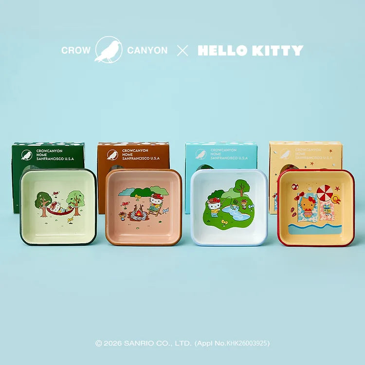 [CROW X HELLO KITTY] Small Square Tray CROW CANYON  DKshop