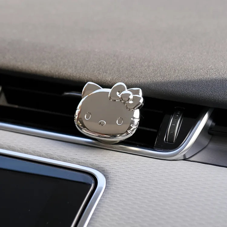 [OHSCENT X Sanrio Characters] Hello Kitty Over Silver Car Air Freshener + Refill OHSCENT  DKshop