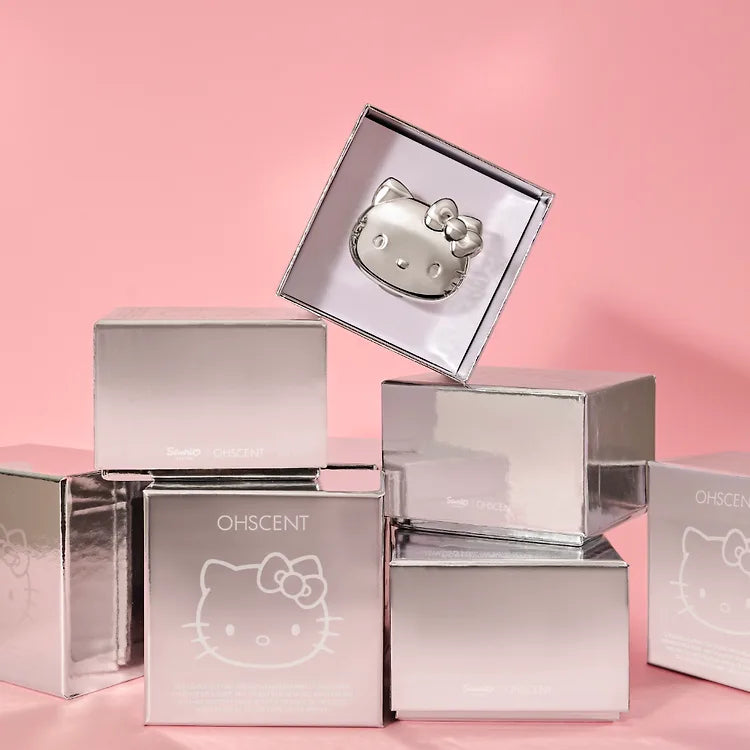 [OHSCENT X Sanrio Characters] Hello Kitty Over Silver Car Air Freshener + Refill OHSCENT  DKshop