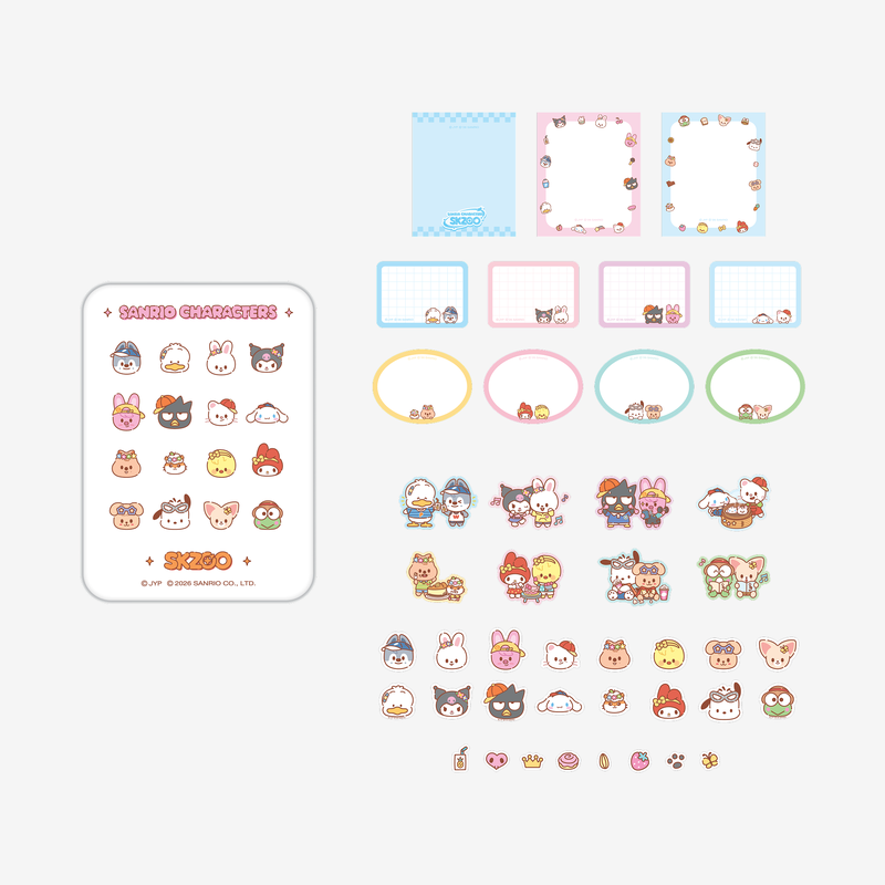 [PRE-ORDER] Stray Kids - [SKZOO X SANRIO CHARACTERS] TIN CASE STICKY NOTE SET Stray Kids  DKshop