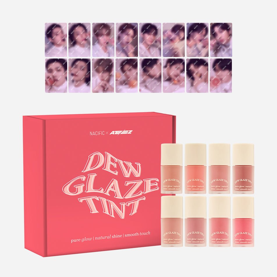 [NACIFIC x ATEEZ] Dew Glaze Tint Set (8 Colors) with OT8 Photocard 2 SET