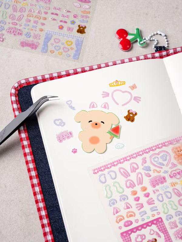 Polco Sticker Set DAISO Polco Deco Sticker Set (2 Sheets – Purikura Style)