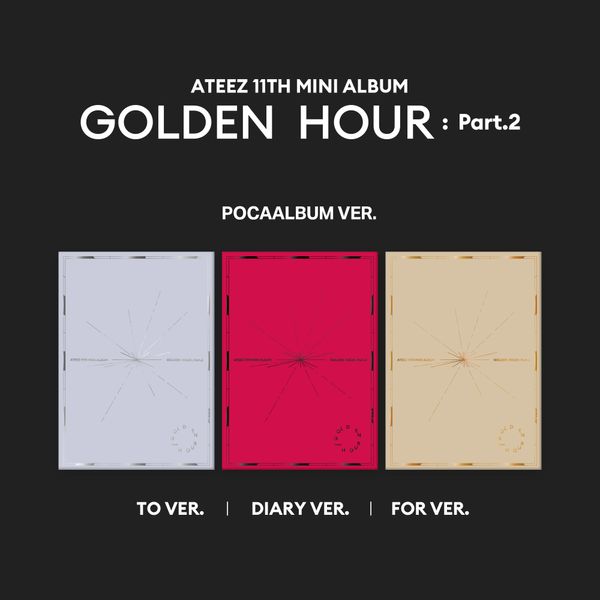 [PRE-ORDER] [POB Selectable] ATEEZ - 11th Mini Album GOLDEN HOUR : Part.2 (POCAALBUM) (Random Ver.)