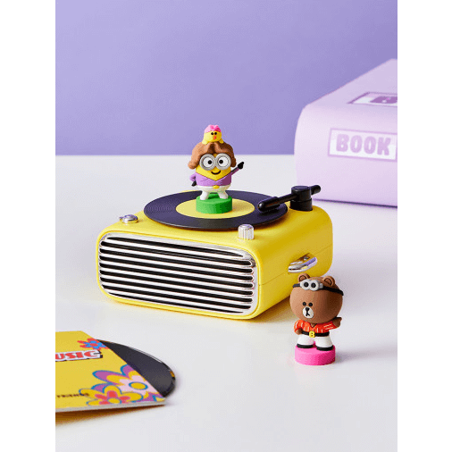 line friends minions brown and bob retro bluetooth speaker dkshop 1