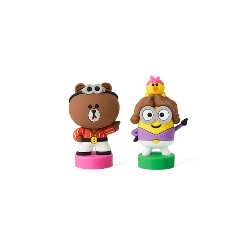 line friends minions brown and bob retro bluetooth speaker dkshop 5