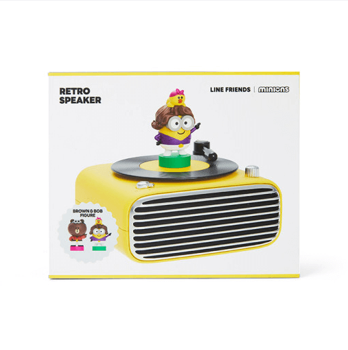 Line Friends - MINIONS BROWN & BOB Retro Bluetooth Speaker | DKshop